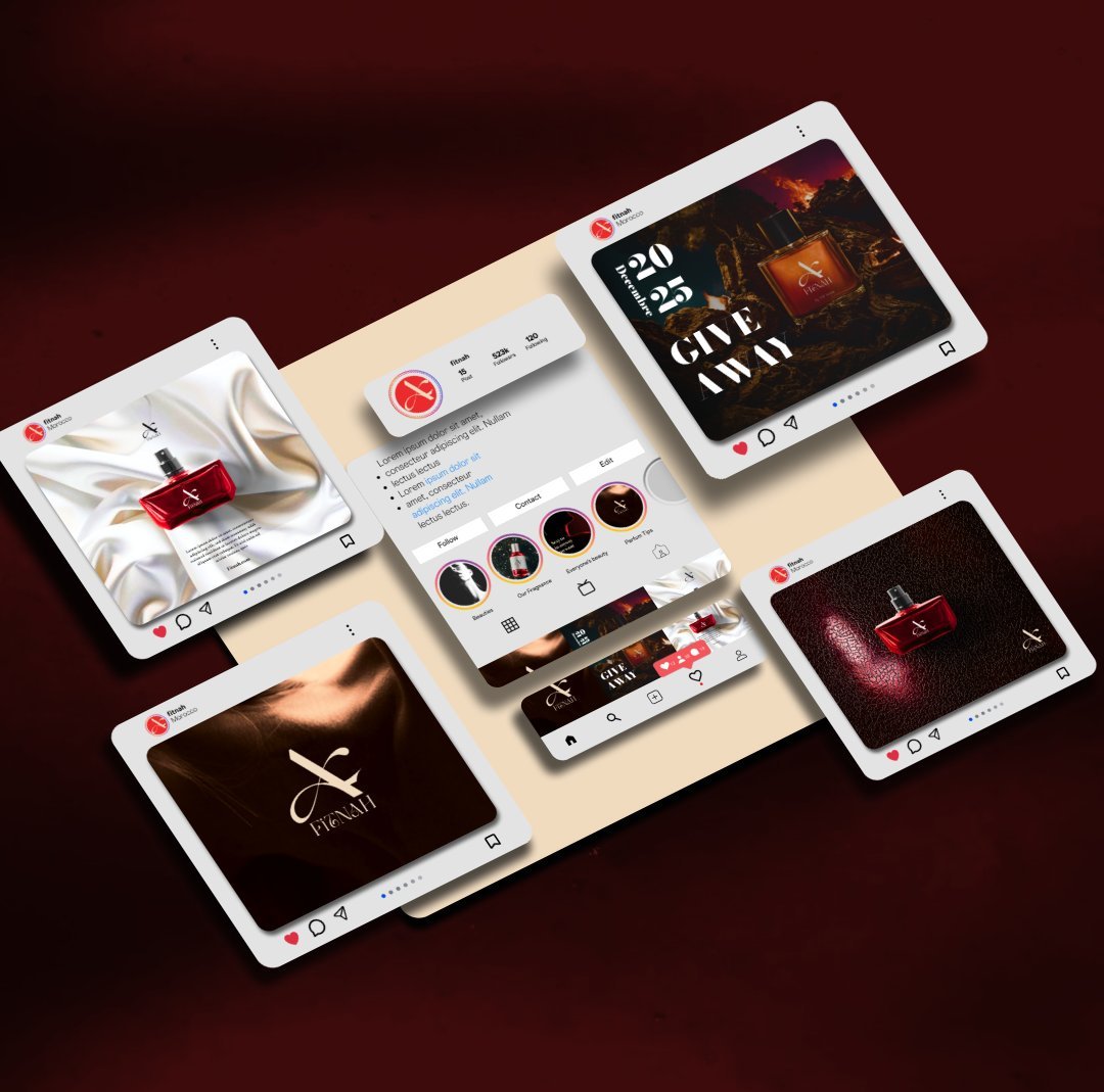 Fitnah luxury perfume social design preview